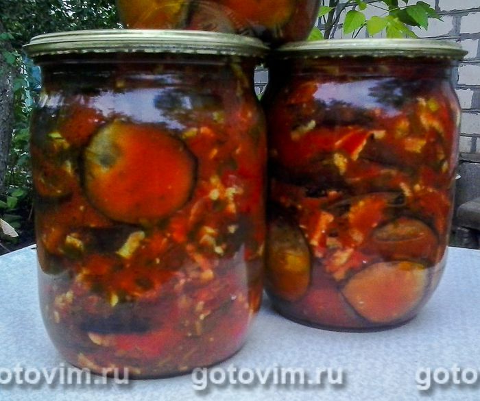 Баклажаны на зиму по-грузински в томатной заливке