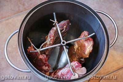 Копченые бараньи ребрышки (шприцевание мяса для копчения)