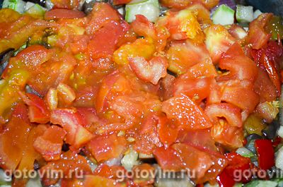 Макароны с овощным соусом рататуй