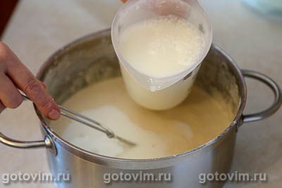 Сырные заварные блины на молоке