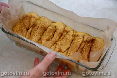 Отрывной тыквенный пирог с корицей и сладкой глазурь