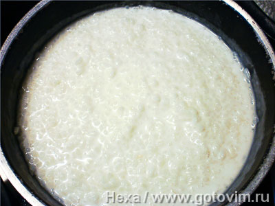 Каша рисовая на кокосовом молоке.