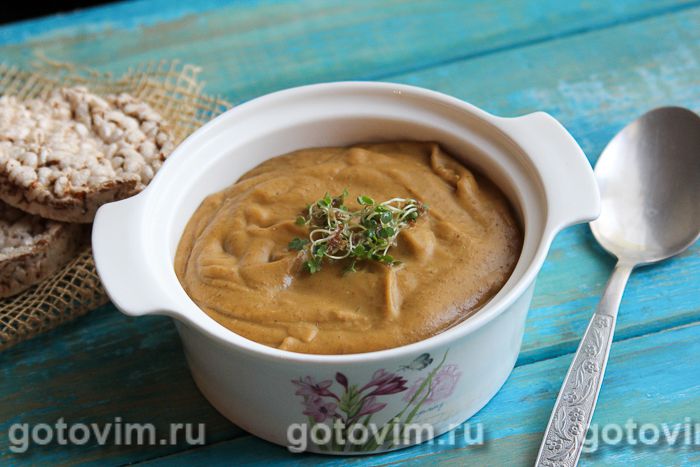 Постный тыквенно-чечевичный суп