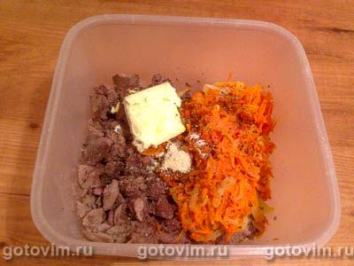Паштет из печени кролика с овощами и сливочным маслом (2-й рецепт)
