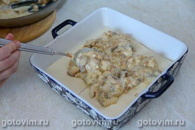 Лазанья с индейкой и грибами