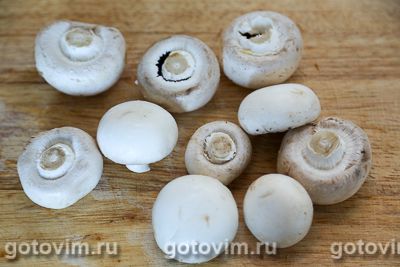 Шашлык из грибов в сметане