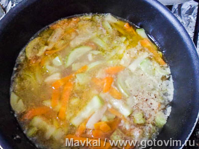 Крем-суп из кабачка с фрикадельками