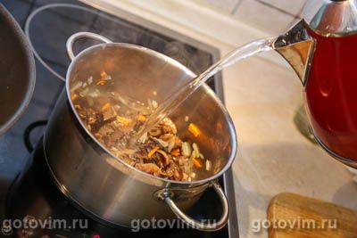 Постный грибной суп из опят с булгуром