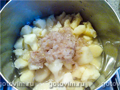 Картофельный суп-пюре с потрошками
