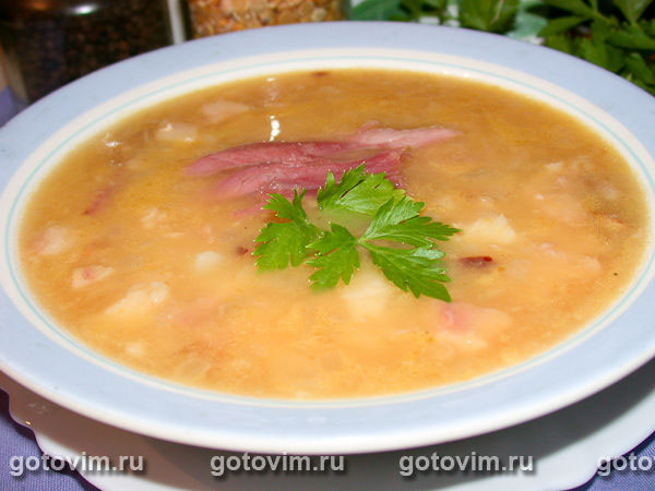 Суп гороховый с копченостями (2-й рецепт)