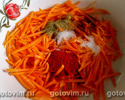 Салат из макарон с корейской морковкой
