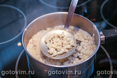 Суп с грибными клецками (нокедли)