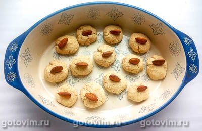 Кокосовое печенье на кокосовом масле с миндалем (без яиц)