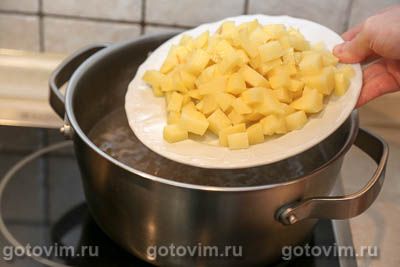 Суп из говядины с картофелем и чипетками