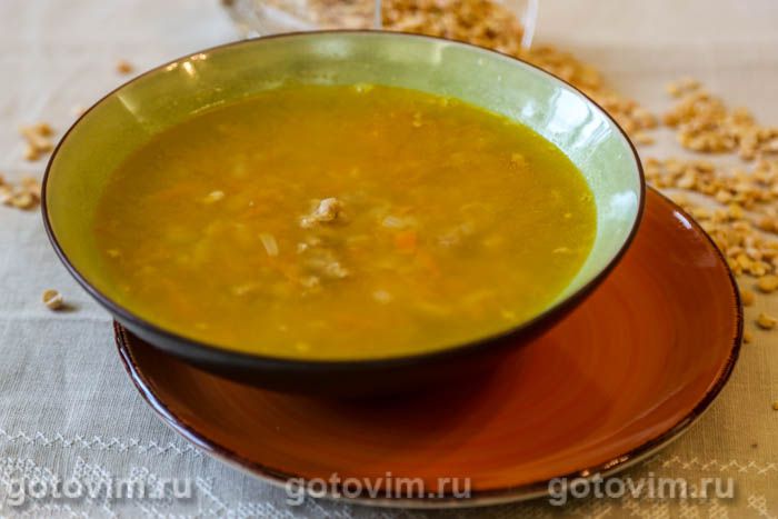 Гороховый суп с мясным фаршем